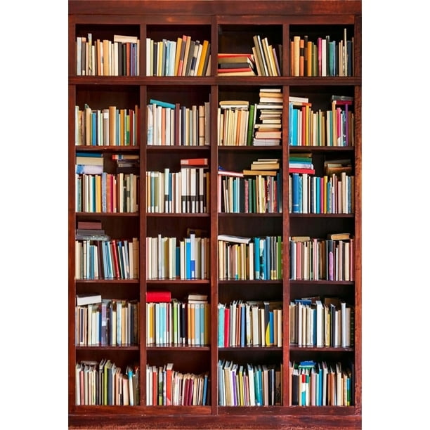 OERJU 12x10ft Modern White Bookshelf Backdrop Bookcase Clean Book Store Photography Background Boys Girls Students Adults Portrait Photo Online Classes and Teacher Courses Video Shooting Props